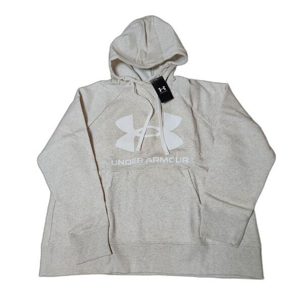 Under Armour Tops - Under Armour Loose Fit Pullover Hoodie Women’s 1X Natural Oatmeal Heather